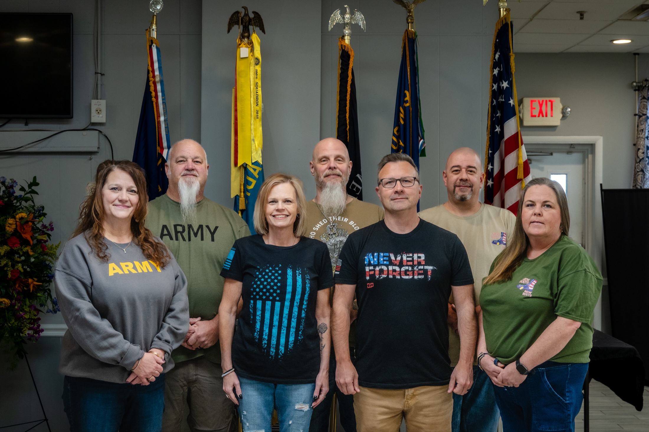 New Boots New Roots leadership group photographed together at the American Legion